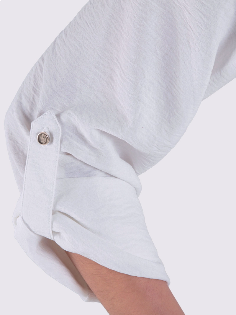 BLUSA MUJER WADO'S MANGA LARGA ABOTONADA CON BOLSILLOS ESCOTE V - 7