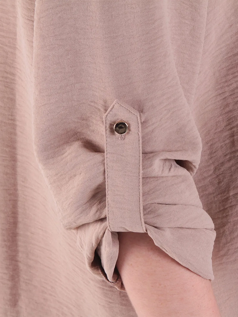 BLUSA MUJER WADO'S MANGA LARGA ABOTONADA CON BOLSILLOS ESCOTE V - 3