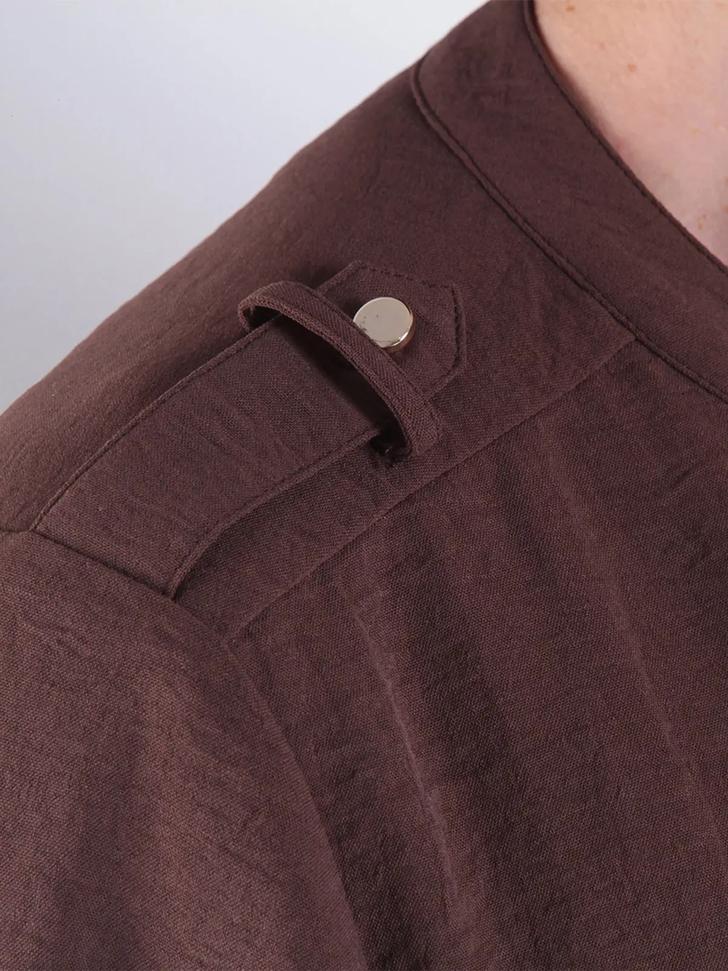 BLUSA MUJER WADO'S MANGA LARGA ABOTONADA CON BOLSILLOS ESCOTE V - 3