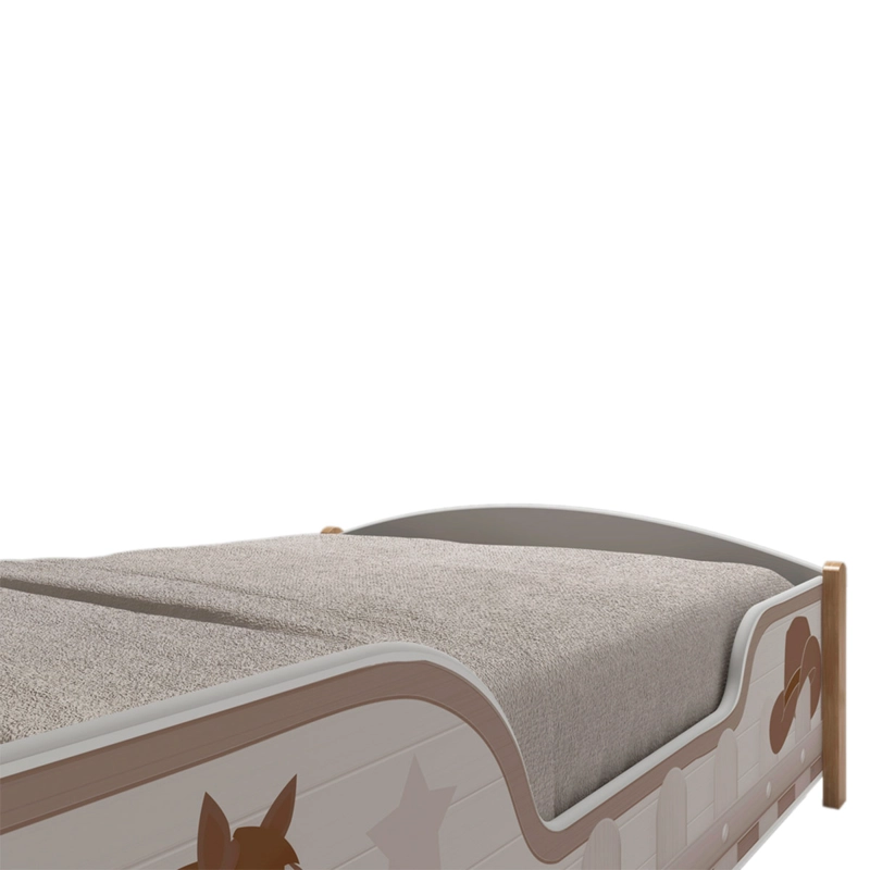 CAMA DECOCASA VAQUERO 1 PLAZA + RESPALDO BEIGE - 5