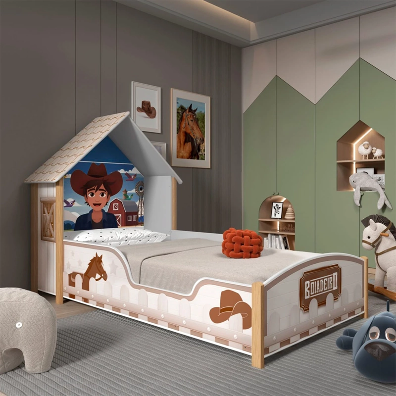 CAMA DECOCASA VAQUERO 1 PLAZA + RESPALDO BEIGE - 8