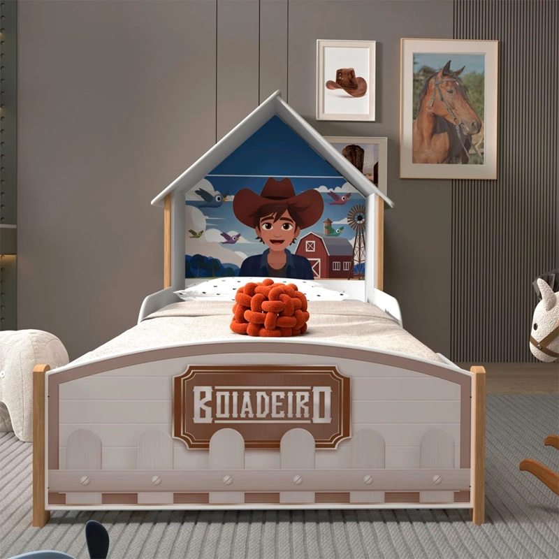 CAMA DECOCASA VAQUERO 1 PLAZA + RESPALDO BEIGE - 9