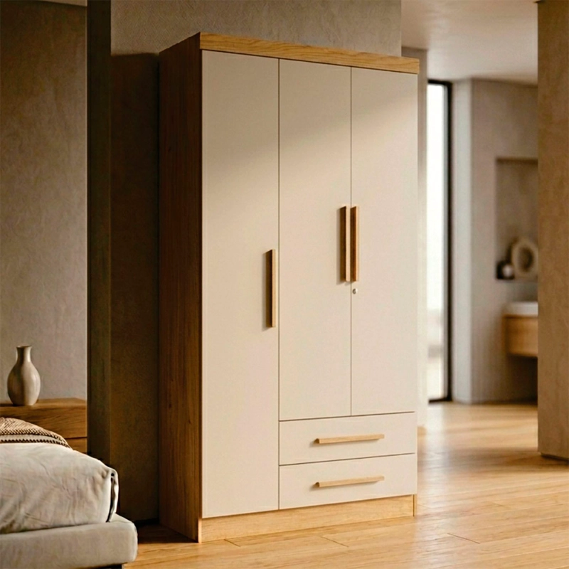 CLOSET YARDAS LETICIA 3 PUERTAS 2 CAJONES BEIGE - 1