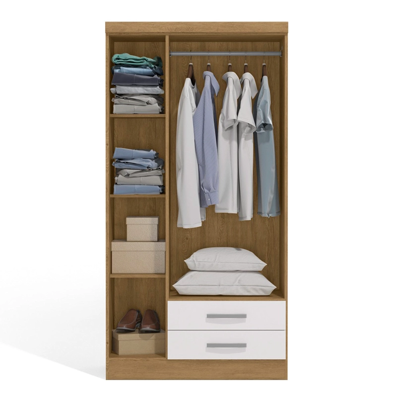 CLOSET YARDAS LETICIA 3 PUERTAS 2 CAJONES BEIGE - 2