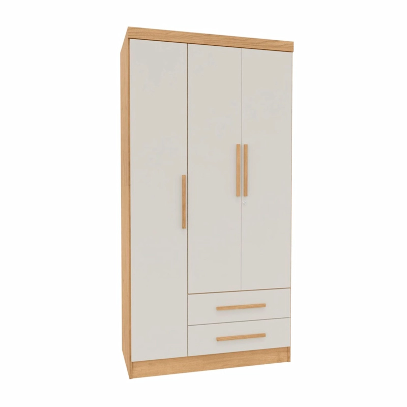 CLOSET YARDAS LETICIA 3 PUERTAS 2 CAJONES BEIGE - 3