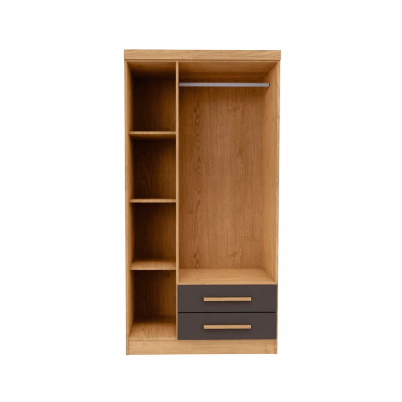 CLOSET YARDAS LETICIA 3 PUERTAS 2 CAJONES GRIS - 3