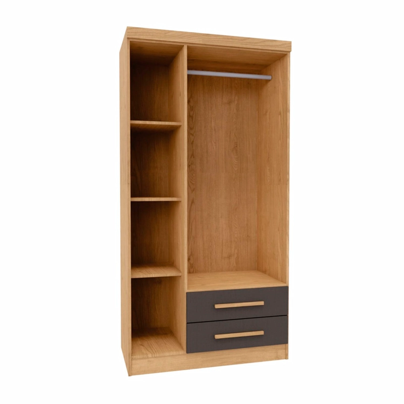 CLOSET YARDAS LETICIA 3 PUERTAS 2 CAJONES GRIS - 5
