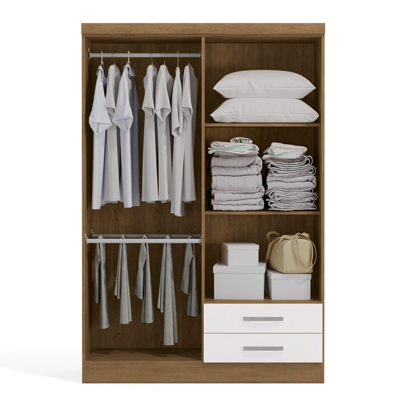 CLOSET YARDAS JOSEFA 4 PUERTAS 2 CAJONES BEIGE - 4