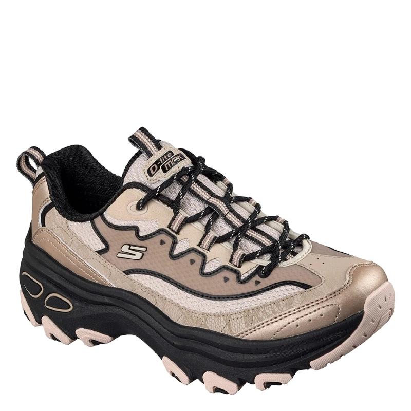 ZAPATILLAS MUJER SKECHERS CASUAL TAUPE D'LITE MAX - 2