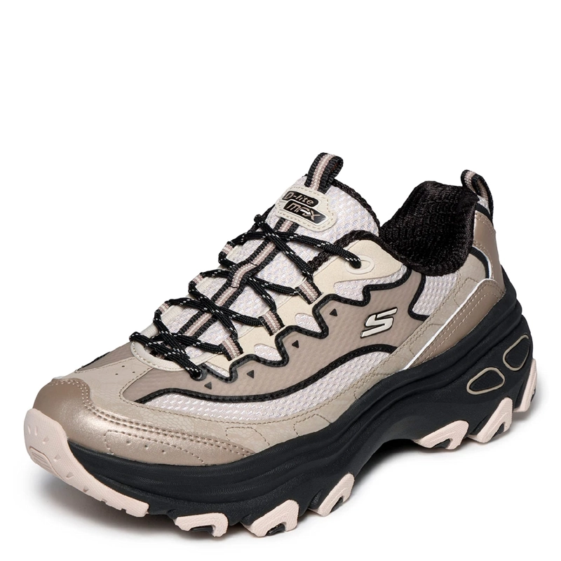 ZAPATILLAS MUJER SKECHERS CASUAL TAUPE D'LITE MAX - 4
