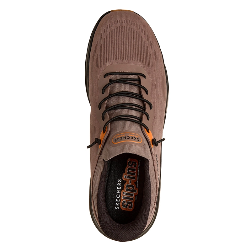 ZAPATILLAS HOMBRE SKECHERS DEPORTIVAS CAFÉ SLIP-INS UNO GLIDE-STEP - 5