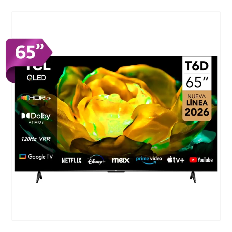 SMART TV TCL QLED 4K UHD 65” T6D