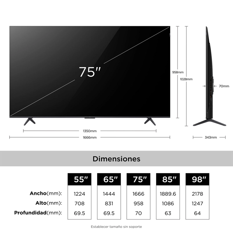 SMART TV TCL QD MINI LED 4K UHD 75” P8L - 10
