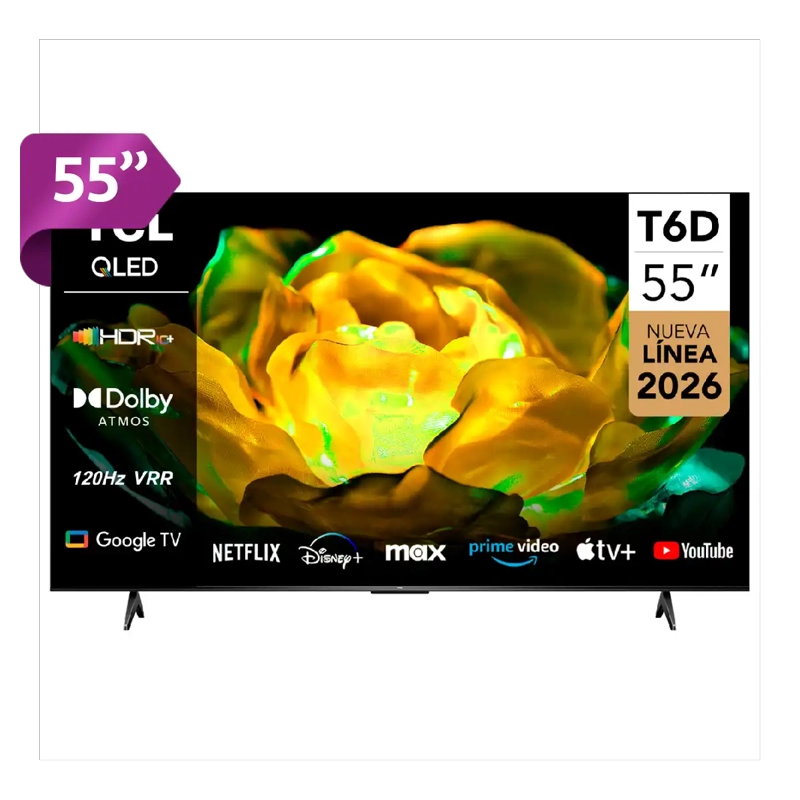 SMART TV TCL QLED 4K UHD 55” T6D