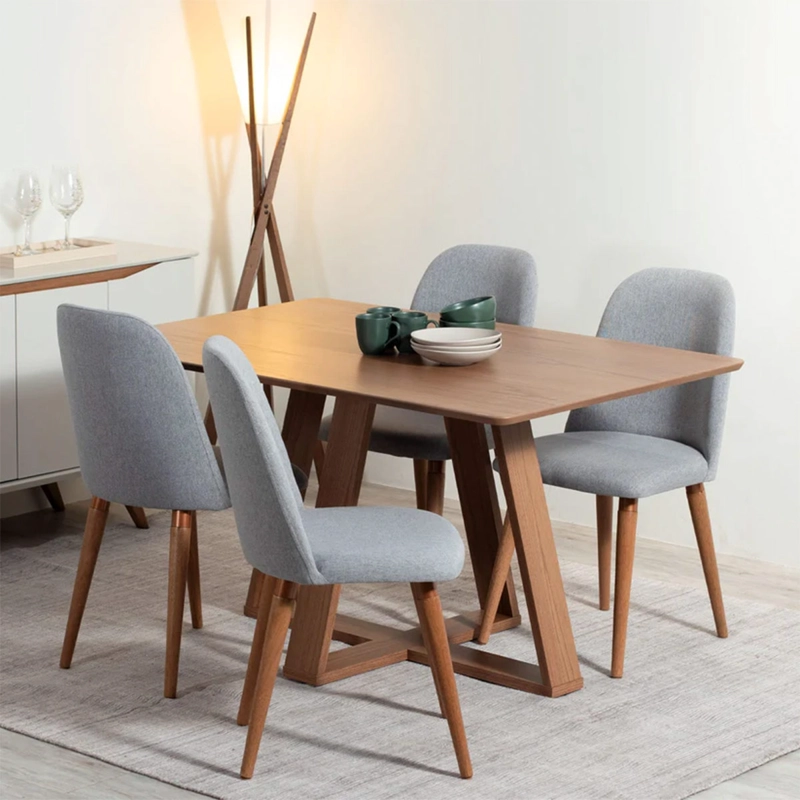 JUEGO DE COMEDOR DECOCASA AVENA 4 SILLAS DROP GRIS