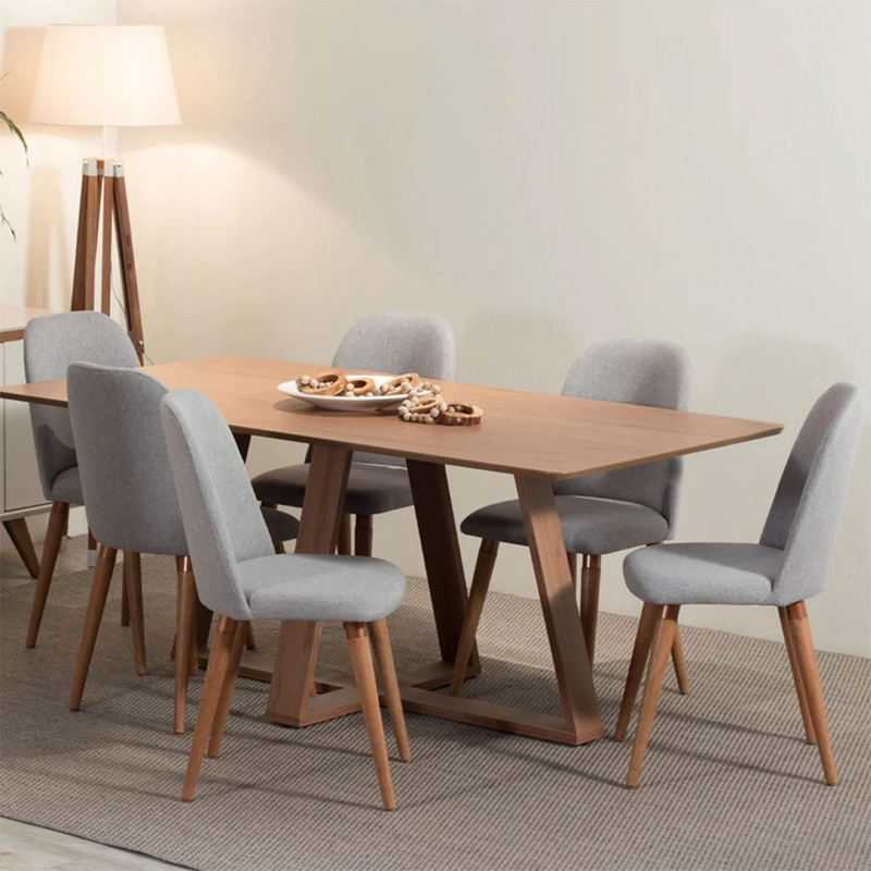 JUEGO DE COMEDOR DECOCASA AVENA 6 SILLAS DROP GRIS