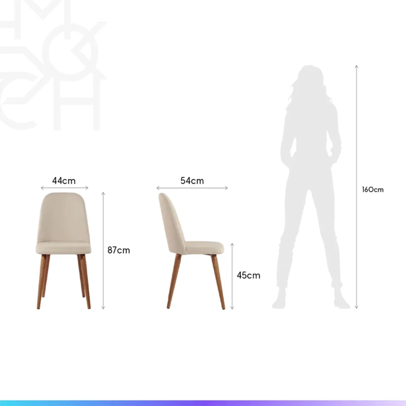 JUEGO DE COMEDOR DECOCASA BENNET 4 SILLAS DROP BEIGE - 5