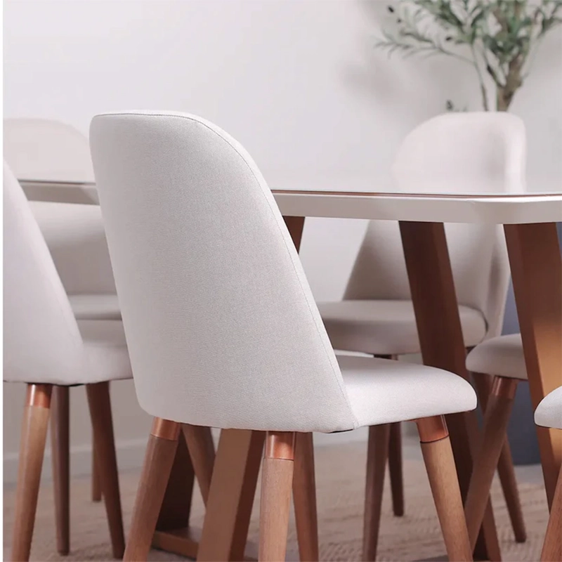 JUEGO DE COMEDOR DECOCASA BENNET 6 SILLAS DROP BEIGE - 3