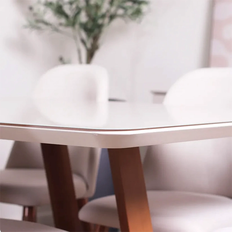 JUEGO DE COMEDOR DECOCASA BENNET 6 SILLAS DROP BEIGE - 5