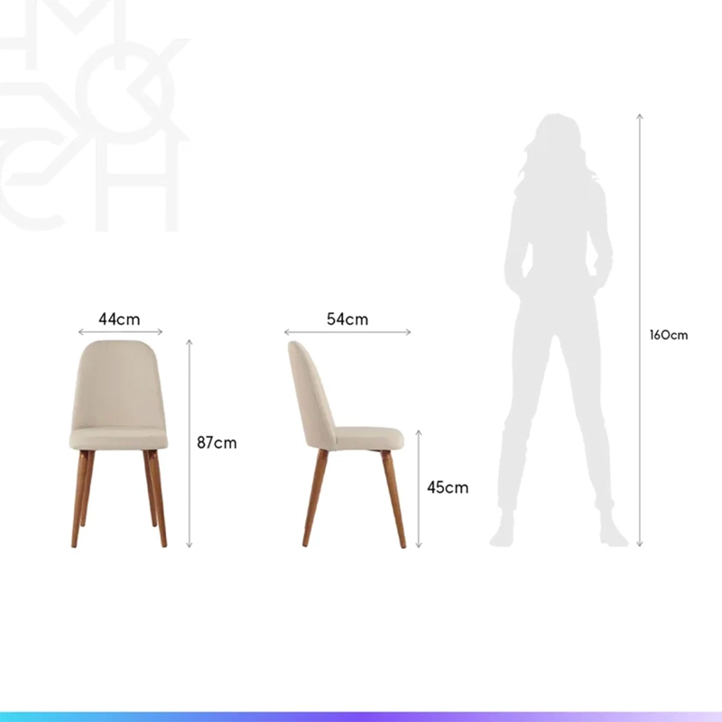 JUEGO DE COMEDOR DECOCASA BENNET 6 SILLAS DROP BEIGE - 6