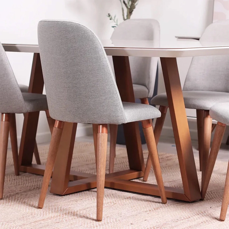 JUEGO DE COMEDOR DECOCASA BENNET 6 SILLAS DROP GRIS - 2