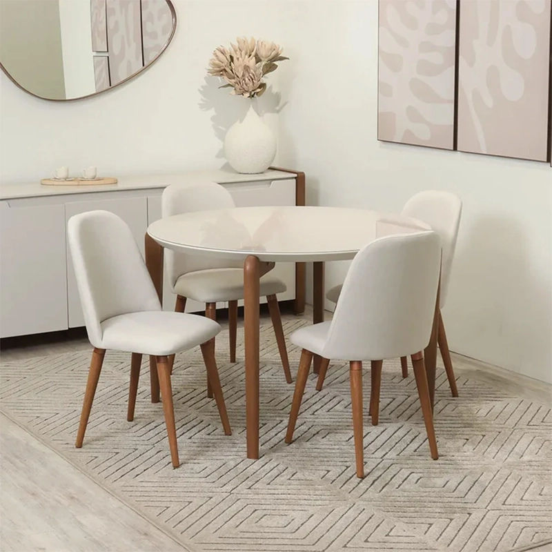 JUEGO DE COMEDOR DECOCASA DONATELLA 4 SILLAS DROP BEIGE