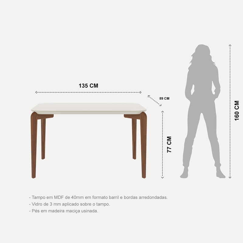JUEGO DE COMEDOR DECOCASA DONATELLA 4 SILLAS DROP BEIGE - 8
