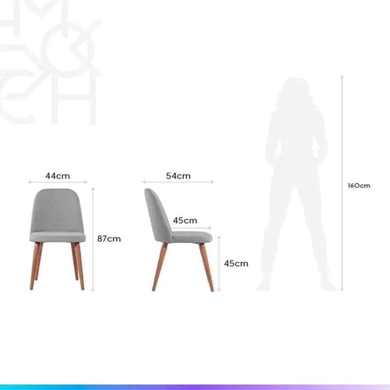JUEGO DE COMEDOR DECOCASA DONATELLA 4 SILLAS DROP GRIS - 6