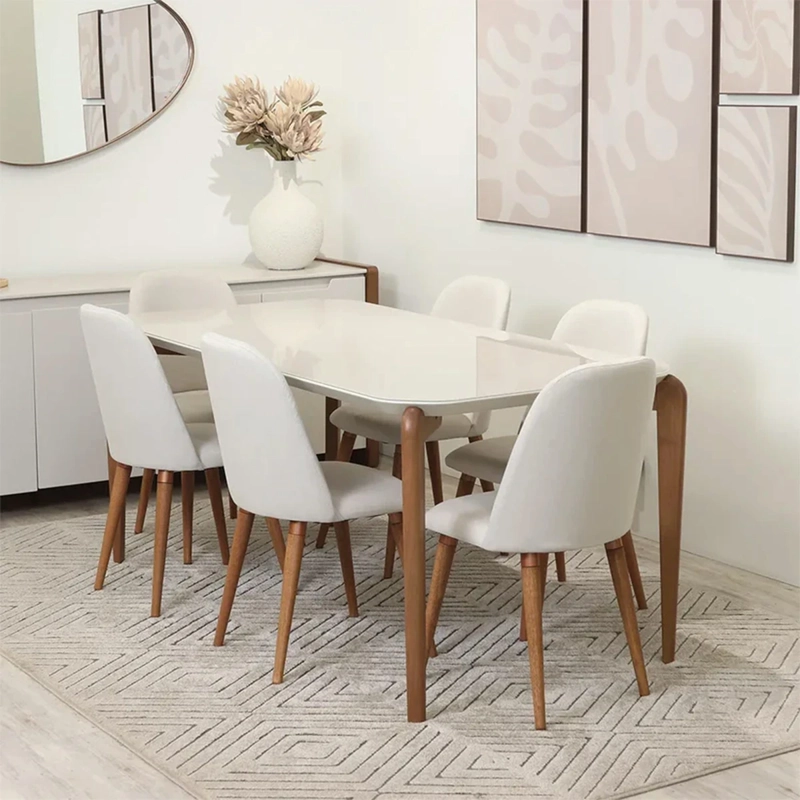 JUEGO DE COMEDOR DECOCASA DONATELLA 6 SILLAS DROP BEIGE