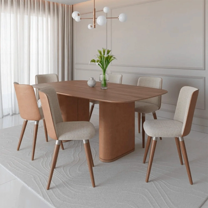 JUEGO DE COMEDOR DECOCASA LINTZ 6 SILLAS DAKOTA CAFÉ