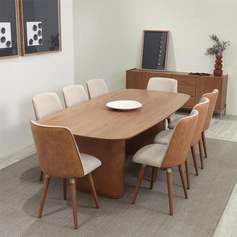 JUEGO DE COMEDOR DECOCASA LINTZ 8 SILLAS DAKOTA CAFÉ