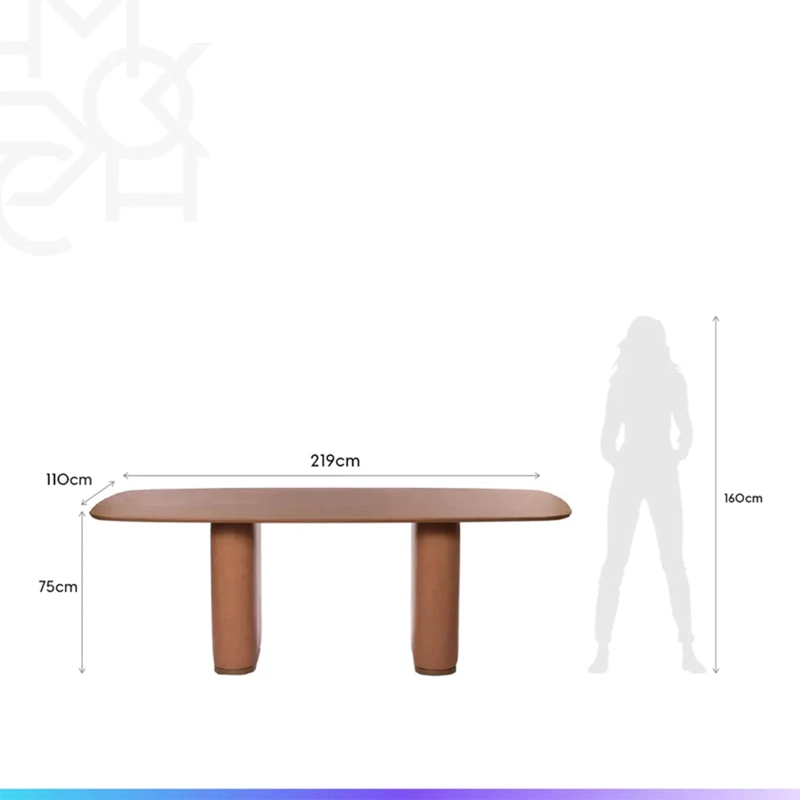 JUEGO DE COMEDOR DECOCASA LINTZ 8 SILLAS DAKOTA CAFÉ - 6
