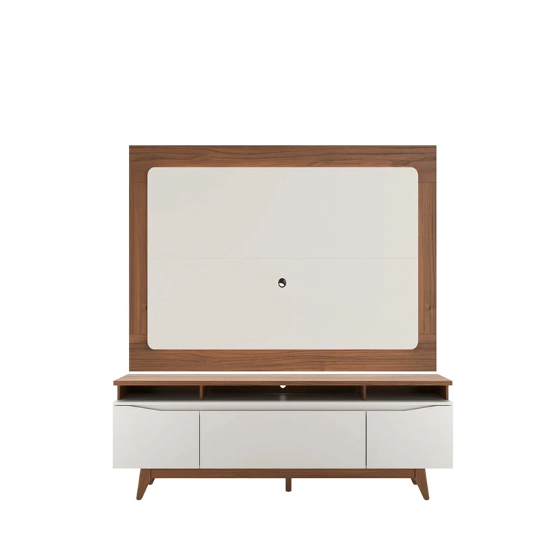 RACK DECOCASA FLYNT SYTILO 1.8 3 PUERTAS + PANEL OSLO BLANCO - 2