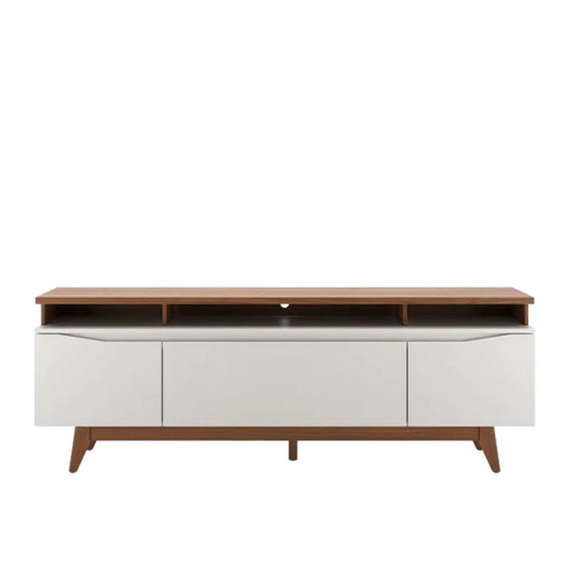 RACK DECOCASA FLYNT SYTILO 1.8 3 PUERTAS + PANEL OSLO BLANCO - 6