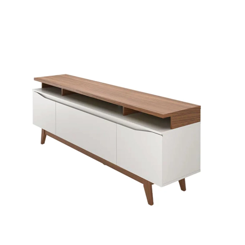 RACK DECOCASA FLYNT SYTILO 1.8 3 PUERTAS + PANEL OSLO BLANCO - 7