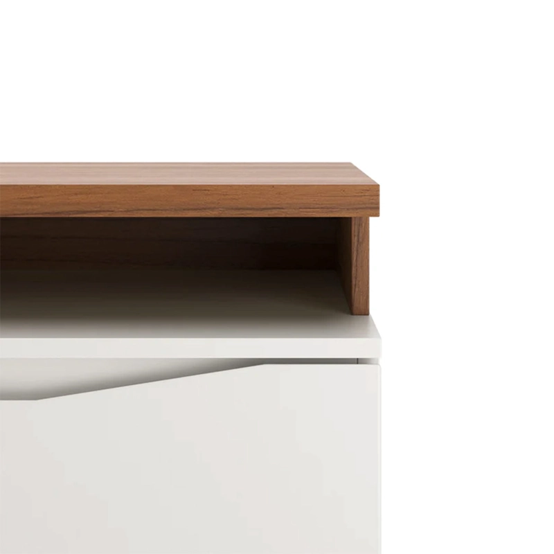 RACK DECOCASA FLYNT SYTILO 1.8 3 PUERTAS + PANEL OSLO BLANCO - 9