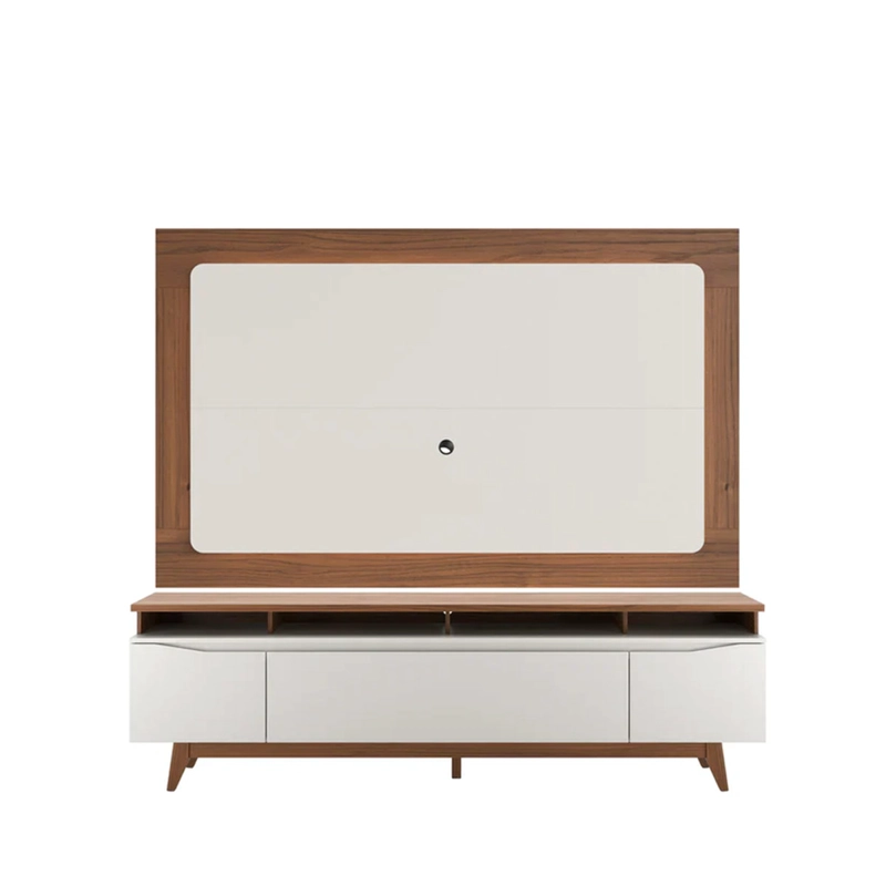 RACK DECOCASA FLYNT SYTILO 2.2 3 PUERTAS + PANEL OSLO BLANCO - 2