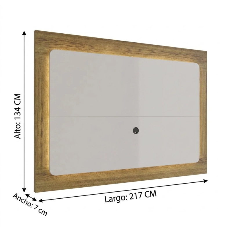 RACK DECOCASA FLYNT SYTILO 2.2 3 PUERTAS + PANEL OSLO BLANCO - 11