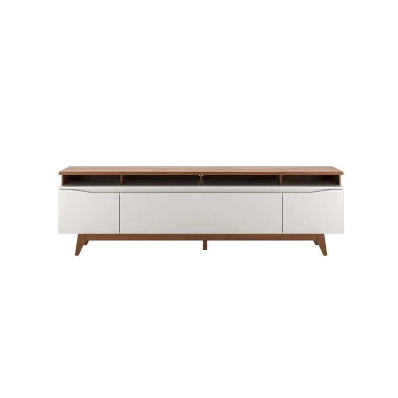 RACK DECOCASA FLYNT SYTILO 2.2 3 PUERTAS + PANEL OSLO BLANCO - 6