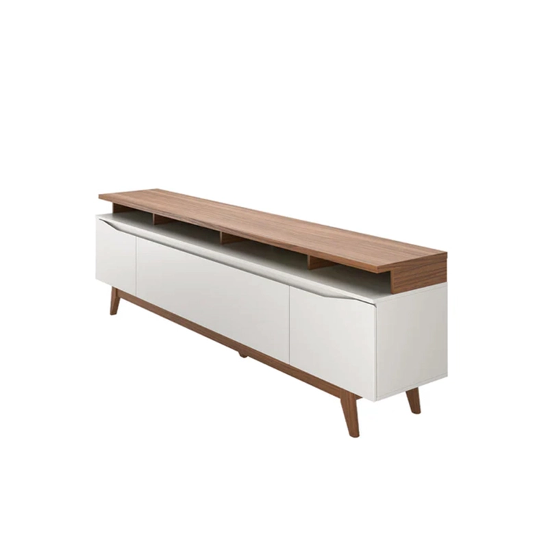 RACK DECOCASA FLYNT SYTILO 2.2 3 PUERTAS + PANEL OSLO BLANCO - 7