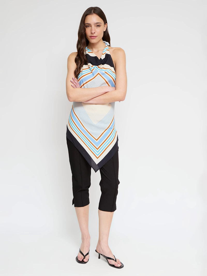 BLUSA MUJER MARQUIS HALTER PAÑUELO NUDO ESPALDA - 4