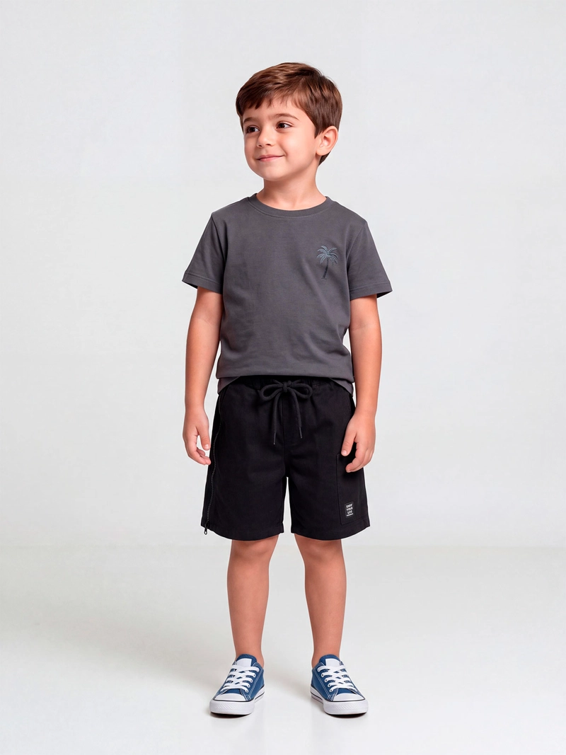 SHORT NIÑO HARVEST ADAPTADO CON ABERTURA LATERAL CIERRES