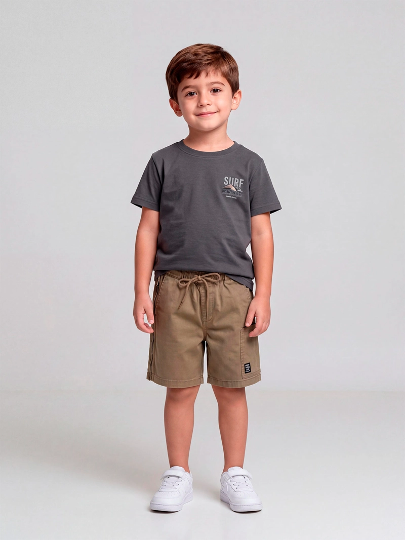 SHORT NIÑO HARVEST ADAPTADO CON ABERTURA LATERAL CIERRES