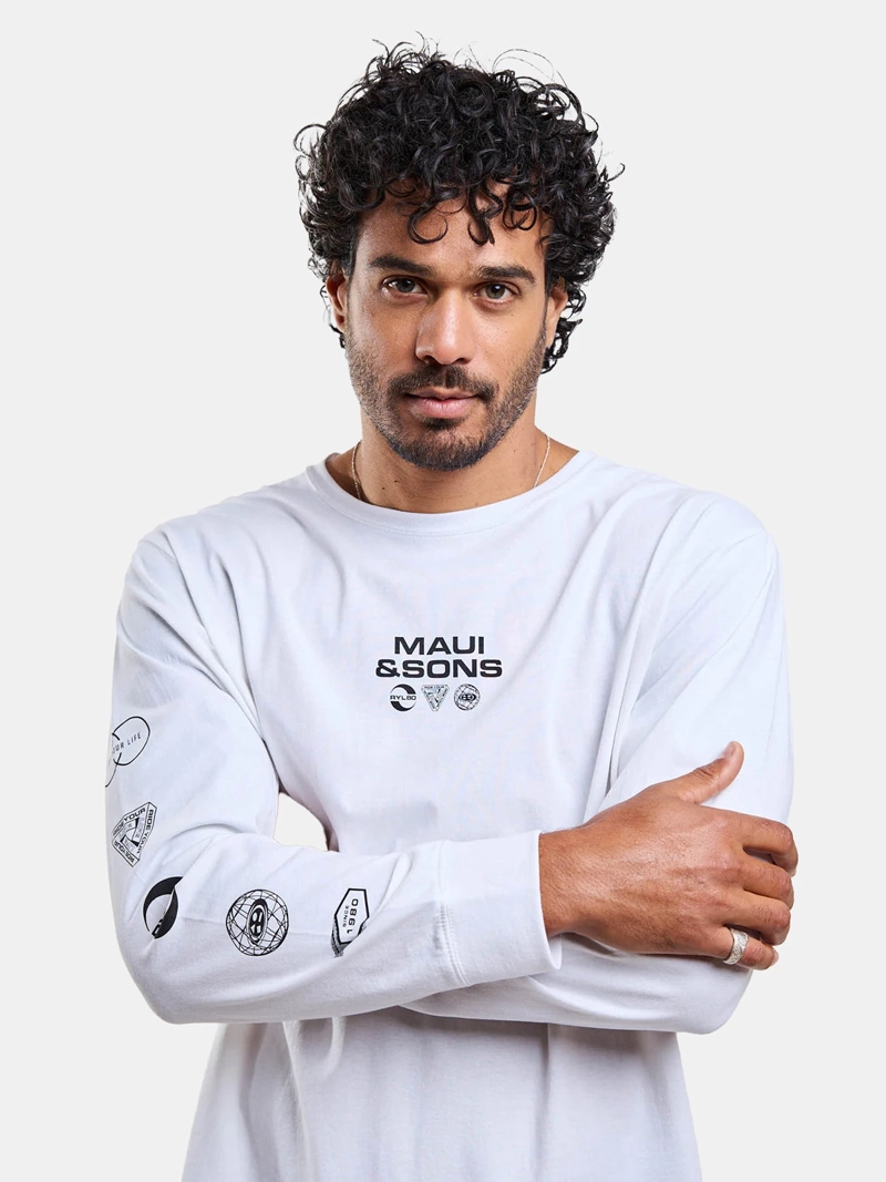 POLERA HOMBRE MAUI AND SONS MANGA LARGA - 3