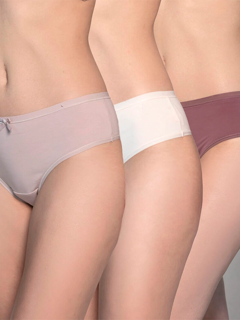 PACK X3 CALZÓN MUJER INTIME ALGODÓN CULOTTE