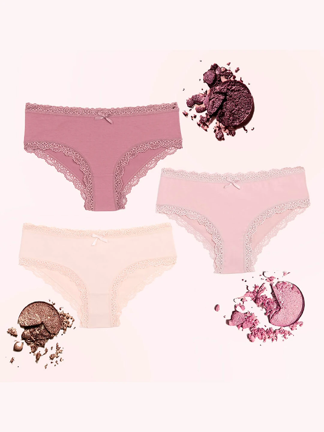 CALZÓN INTIME PACK X3 ALGODÓN PANTALETA NUDE - 9
