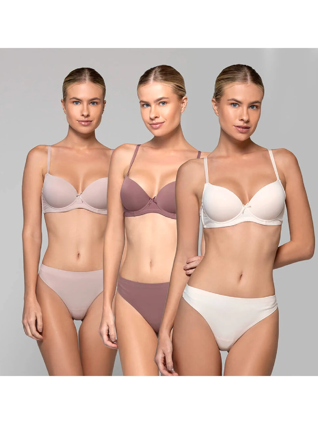 SOSTÉN INTIME PACK X3 MICROFIBRA COPA A NUDE - 1