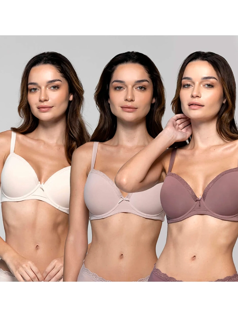 SOSTÉN INTIME PACK X3 MICROFIBRA COPA C NUDE - 1