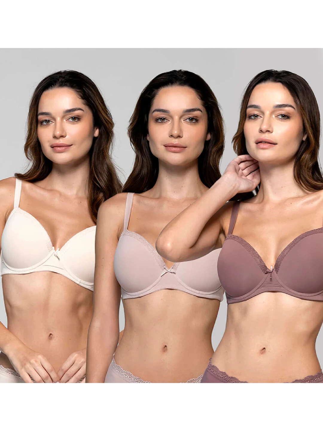 SOSTÉN INTIME PACK X3 MICROFIBRA COPA C NUDE - 1