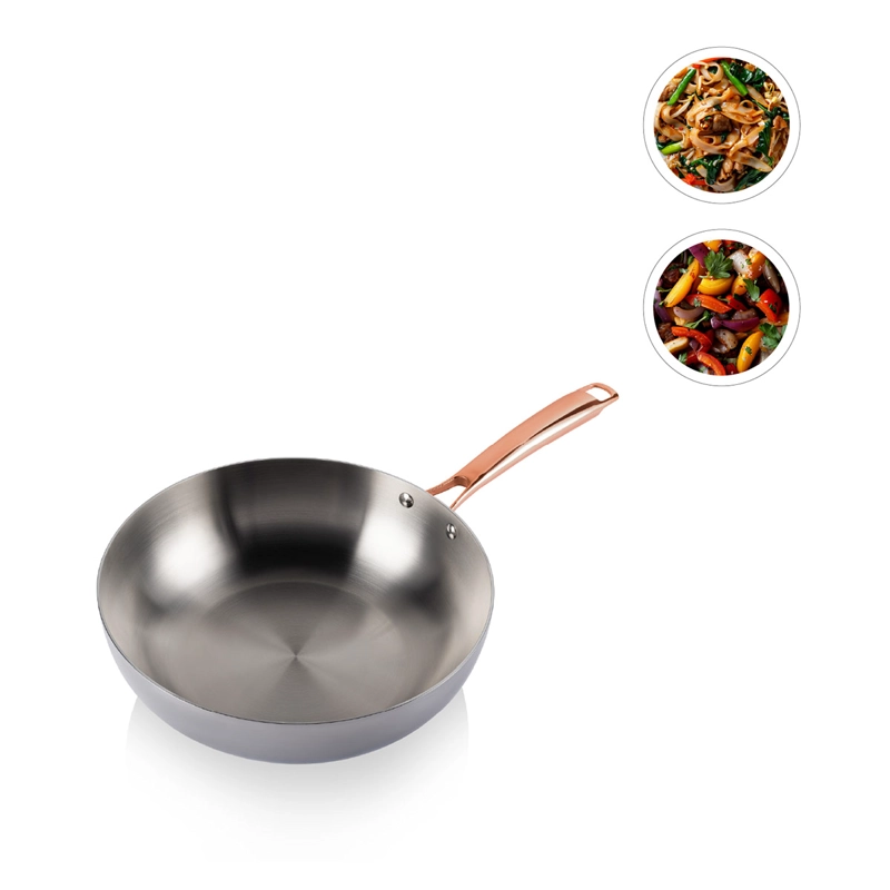 WOK THOMAS ACERO INOXIDABLE 30 CM GRIS - 3